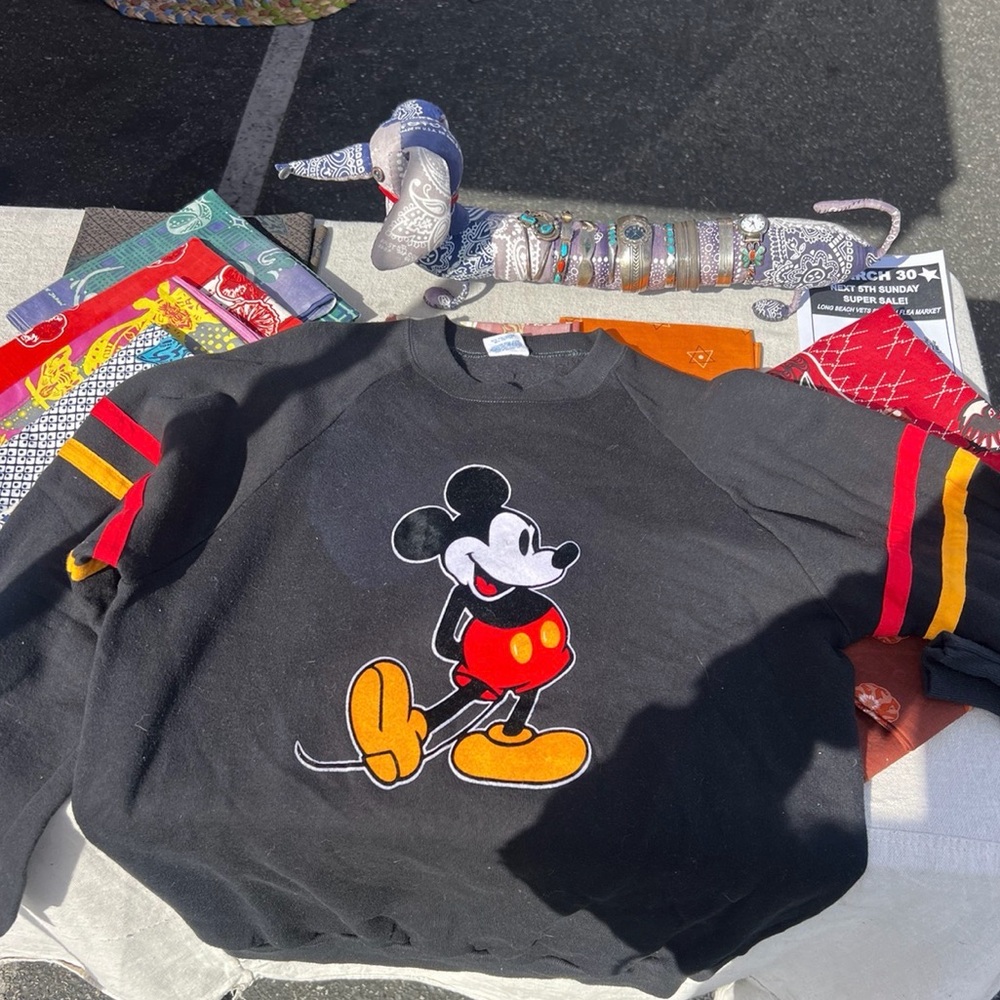 Disney Black Crewneck Sweater with Mickey Mouse